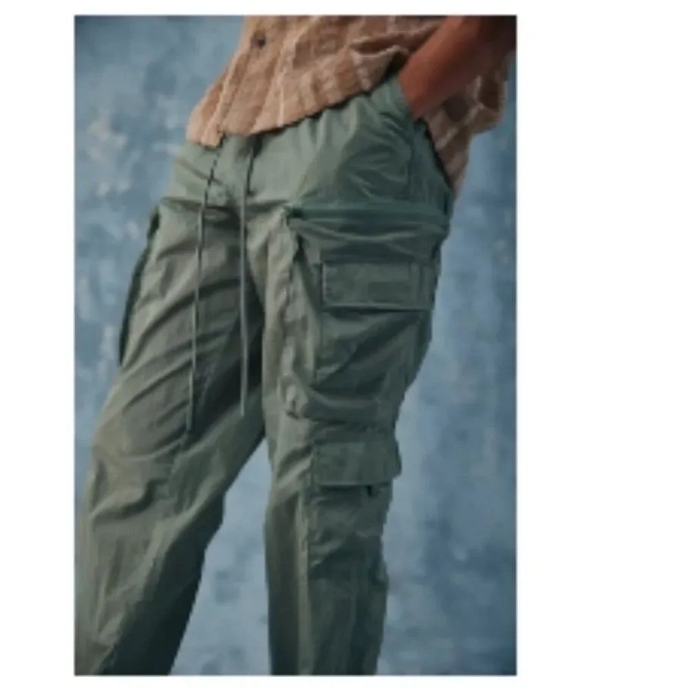 EUC Standard Cloth Crinkle Nylon Technical Cargo Pant Olive in L